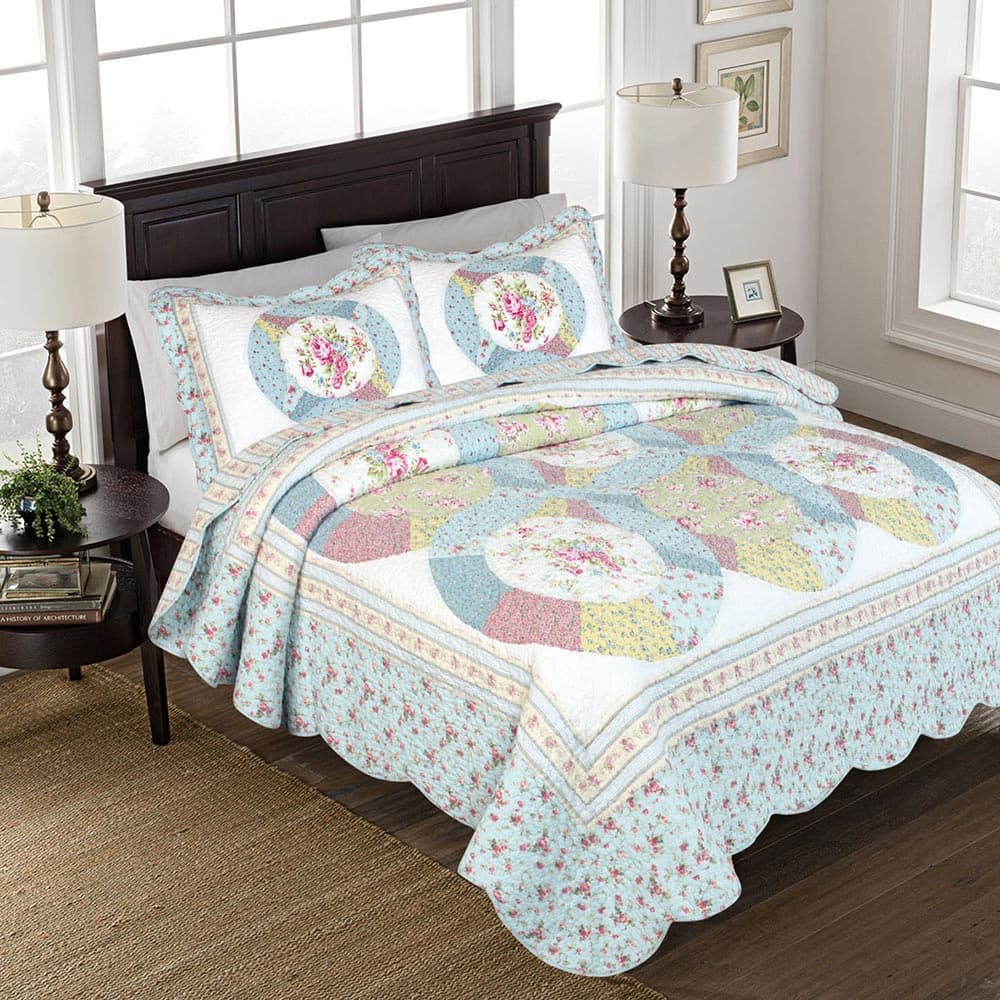 Isabella Pieced Floral Quilt - King - Cracker Barrel Isabella Pieced Floral Quilt - King - Cracker Barrel