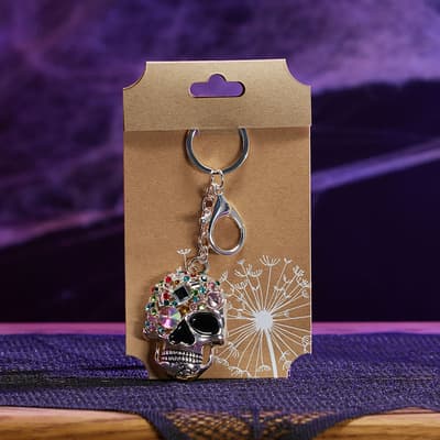 Bling Skull Keychain