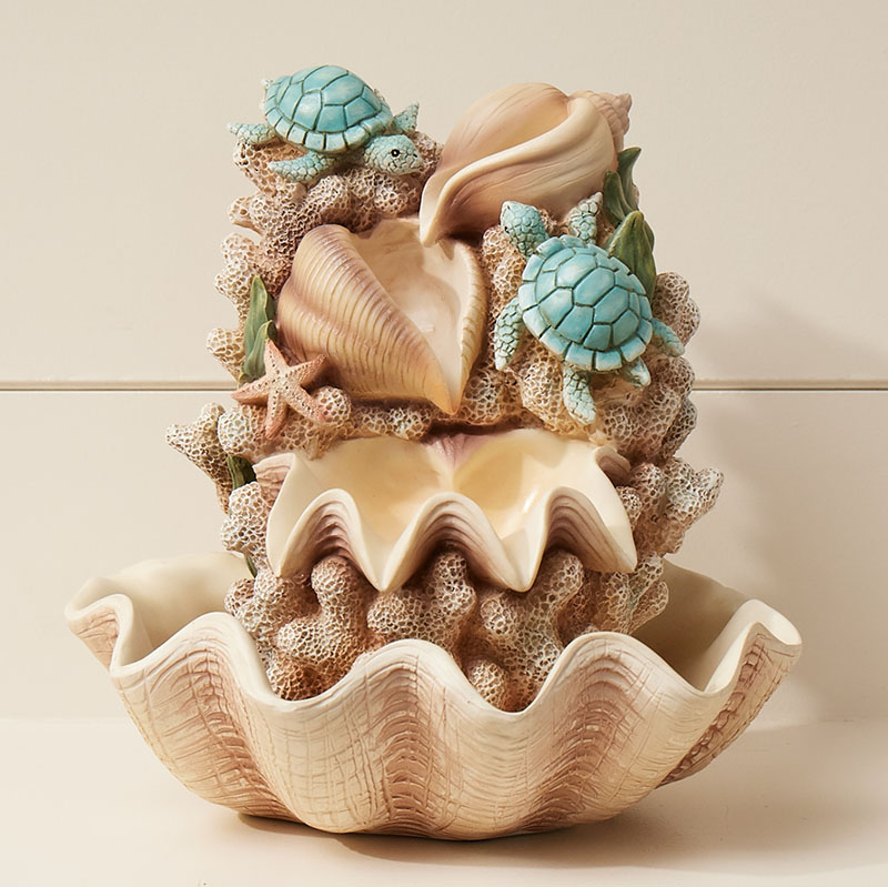 Seashells and Turtles Fountain Cracker Barrel