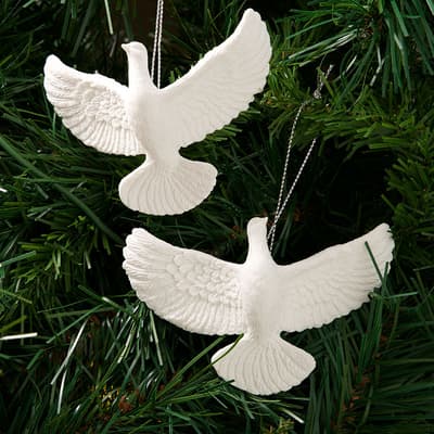 Turtle Doves Pair Ornament