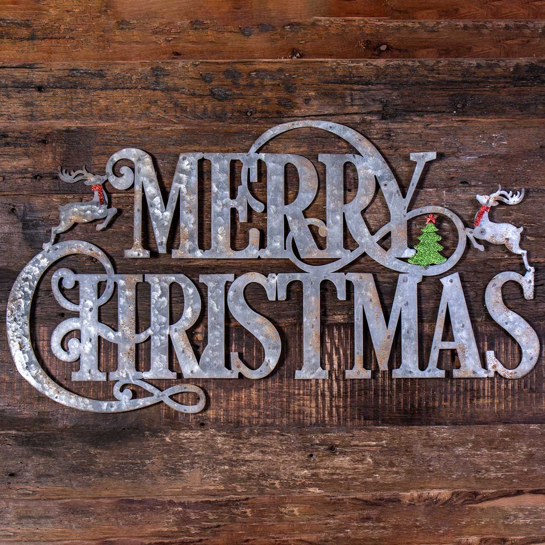 Metal Merry Christmas Wall Decor Cracker Barrel