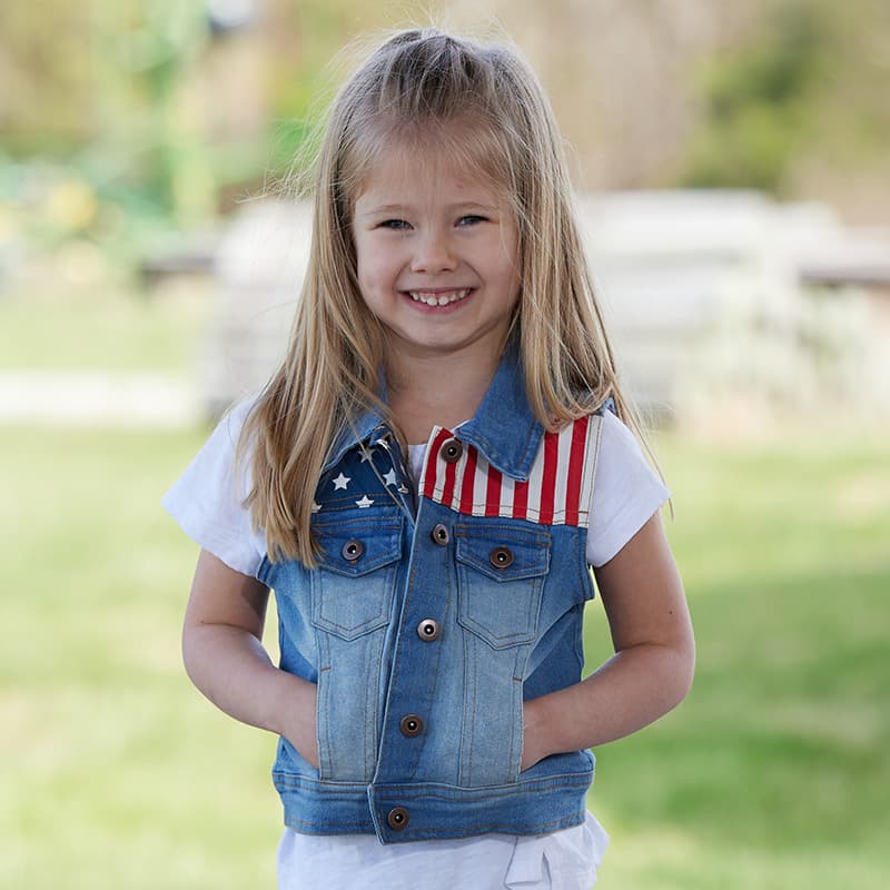 Kids denim vest best sale