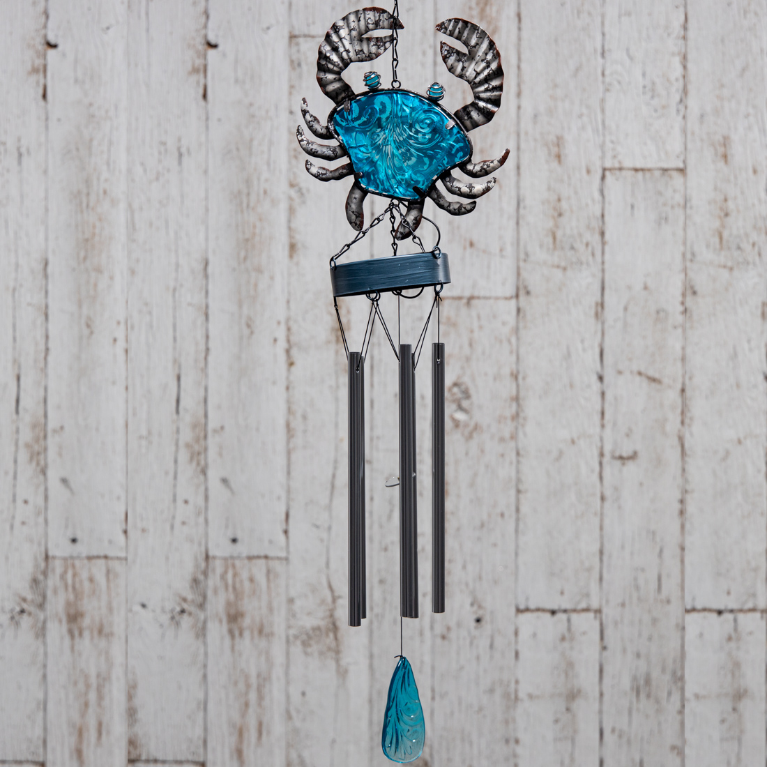 Crab Wind Chime with Solar Light Cracker Barrel