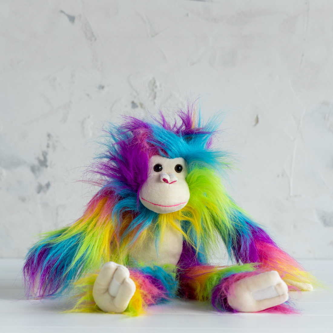 rainbow monkey teddy