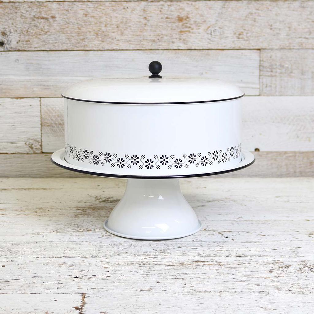 Metal cake stand outlet with dome