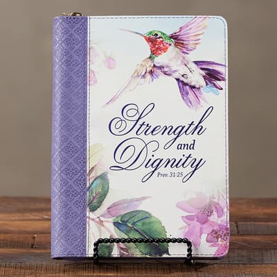 Strength and Dignity Hummingbird Purple Journal