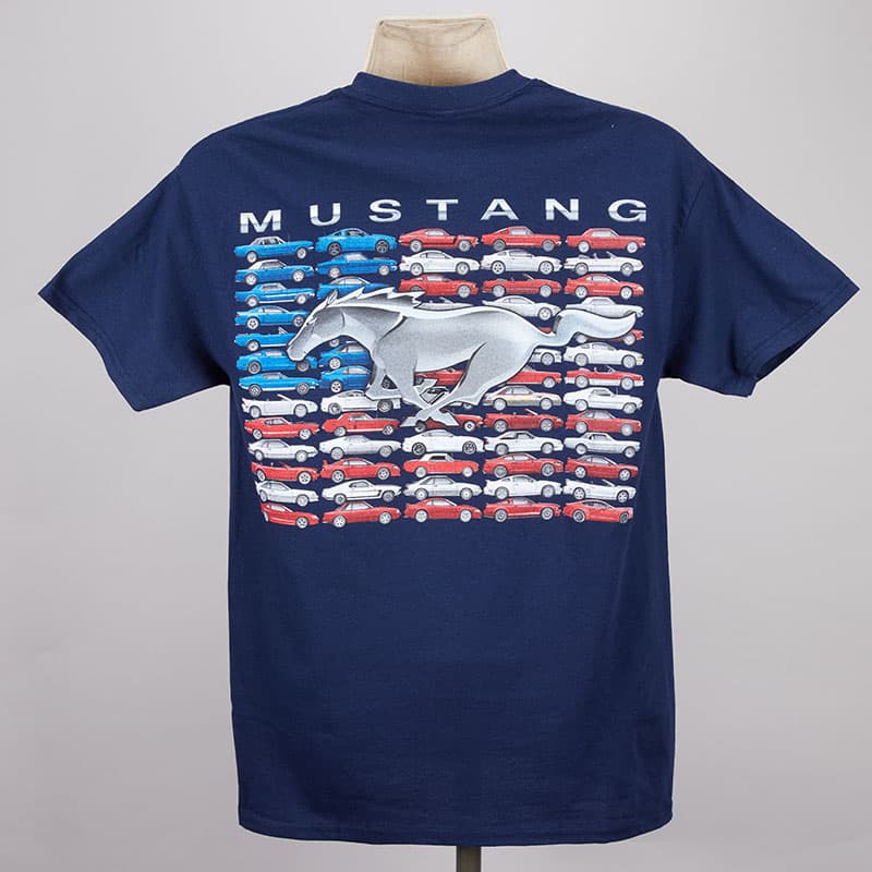 Tee Cracker - Blue Mustang Barrel Flag