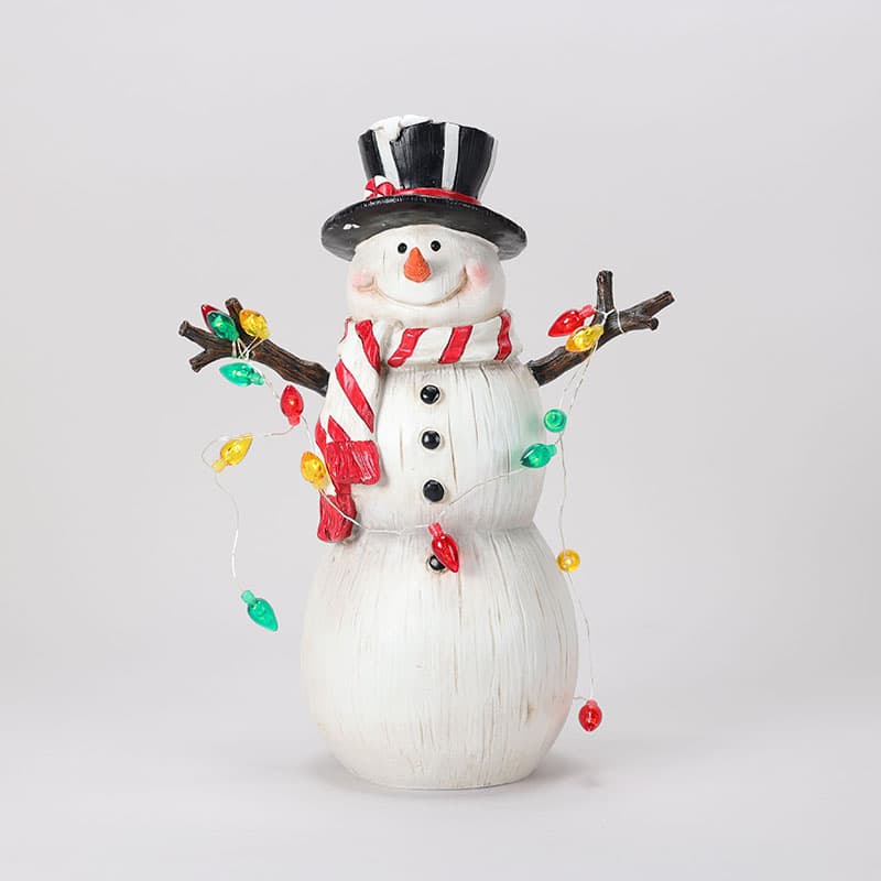 Light-Up Musical Snowman Decor with Rotating Train Elegant Christmas -  Cracker Barrel