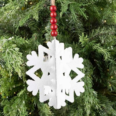 Metal Snowflake Ornament - Small