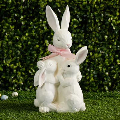 Hugging Bunny Family Figure