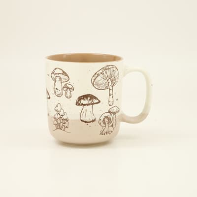Button Top Wild Mushroom Mug