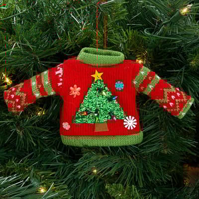 Christmas Tree Sweater Ornament