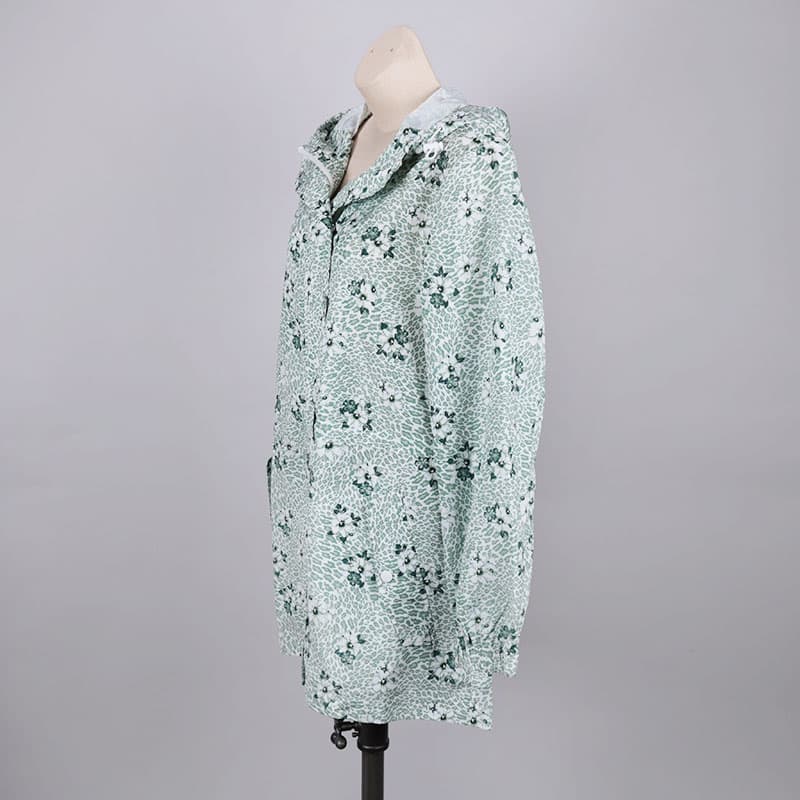 Green Floral Print Rain Jacket Cracker Barrel