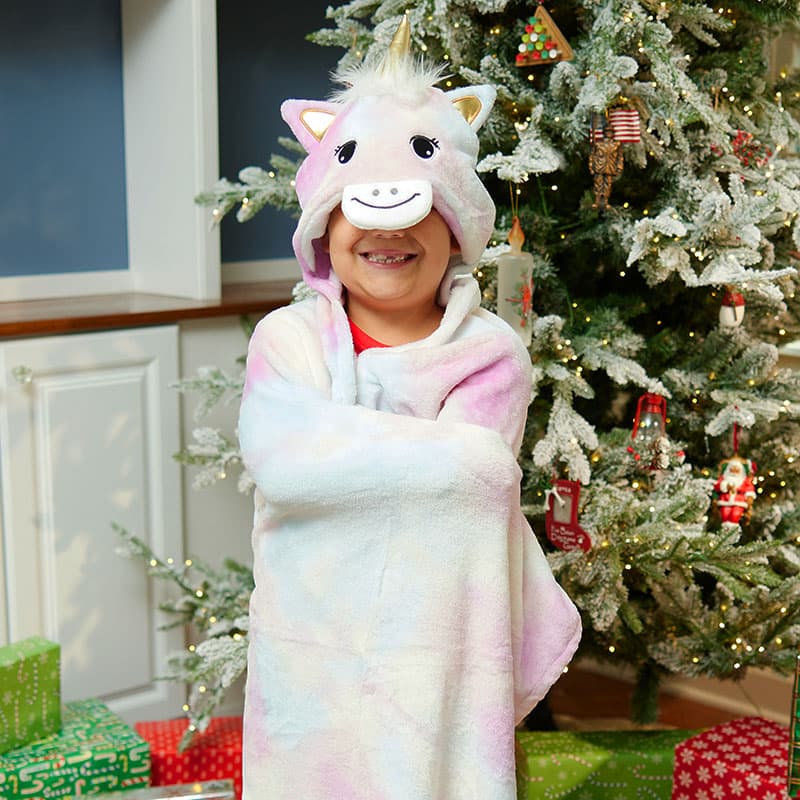 Unicorn Hooded Throw Cracker Barrel