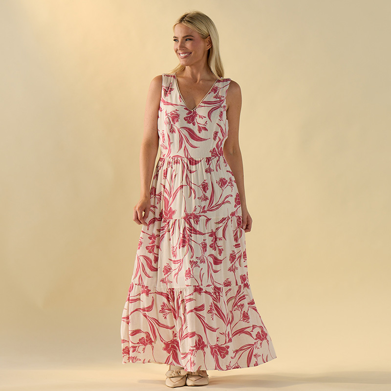 cracker barrel maxi dresses Navy and Rust Floral Maxi Dress