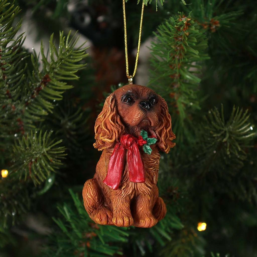 Reggie Christmas Spaniel Ornament Cracker Barrel