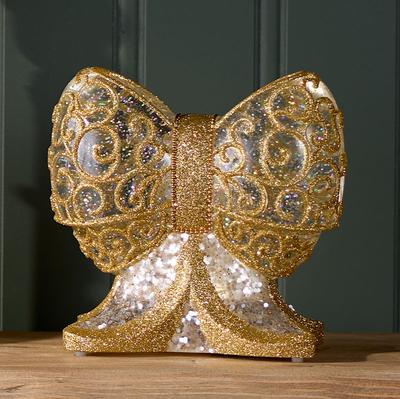Bow Glitter Globe