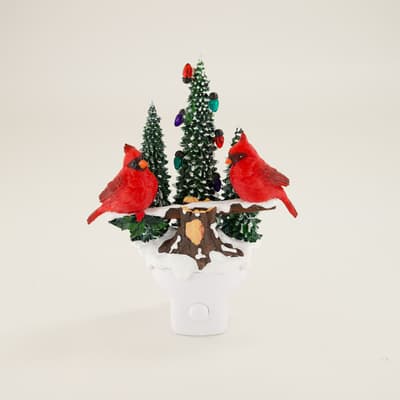 Animated Cardinal Tree Night Light