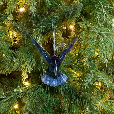 Blue Hummingbird Ornament