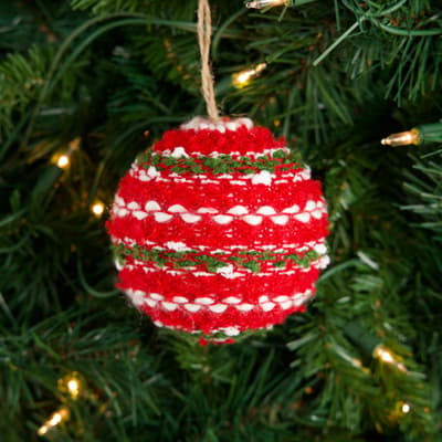 Knitted Ball Ornament