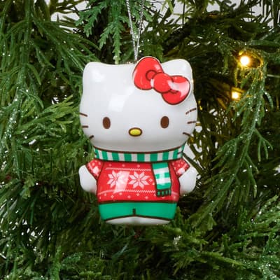 Christmas Hello Kitty Decoupage Ornament