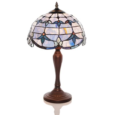 Peacock stained glass lamp