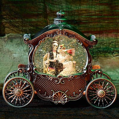 Skeleton Carriage Led Glitter Globe