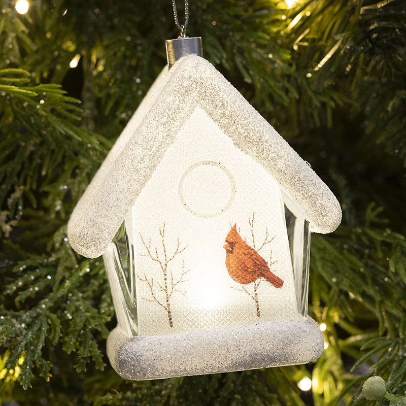 LED Light Up Birdhouse Ornament Cracker Barrel