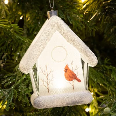 LED Light Up Birdhouse Ornament