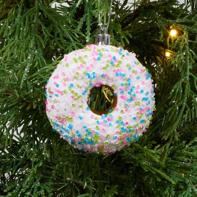 White Doughnut Ornament