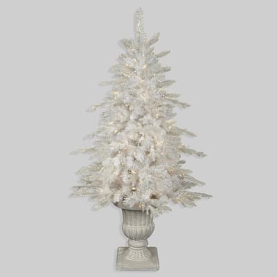 4.5' Prelit White Christmas Tree