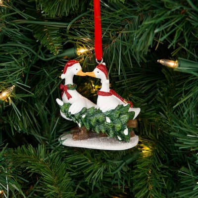 Geese Pulling Tree Ornament