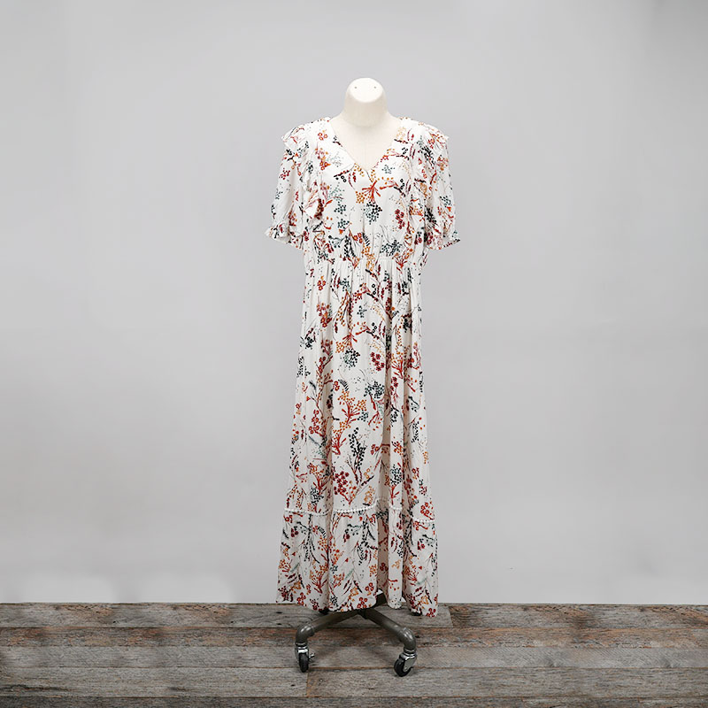 Ivory Floral Dress Cracker Barrel