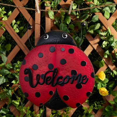 Ladybug Welcome Wall Decor