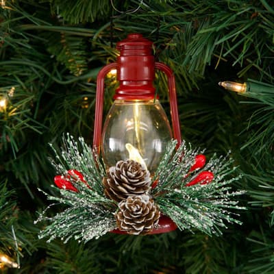 Light Up Red Lantern Ornament