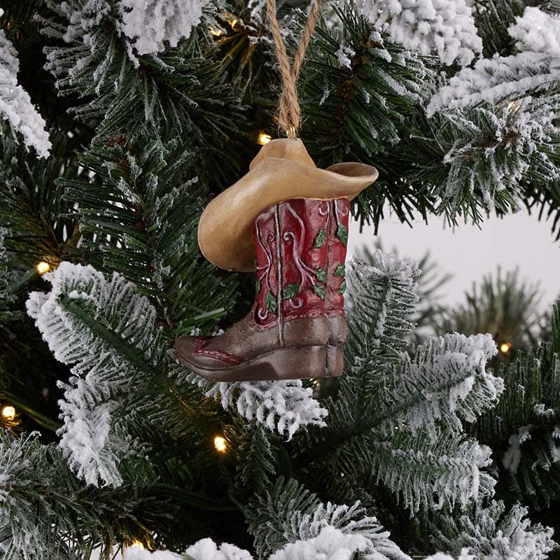 Christmas Cowboy Boot Ornament