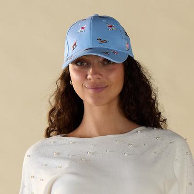 Allover Print Embroidered Dogs Cap