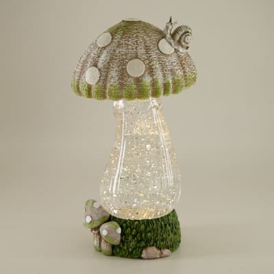 LED Mushroom Glitter Globe