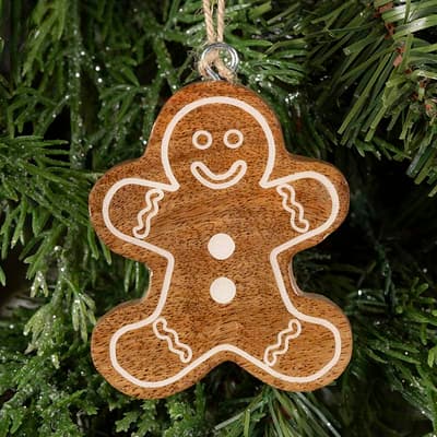 Wooden Gingerbread Man Ornament