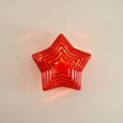 LED Red Glass Star
