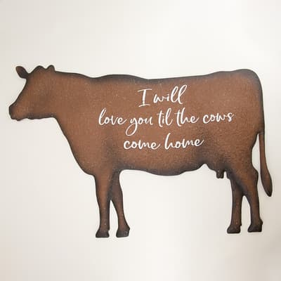 Metal Cow Wall Decor