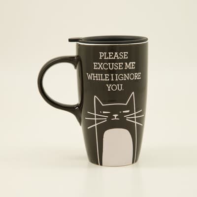 18 Oz. Cat Please Excuse Me Travel Mug