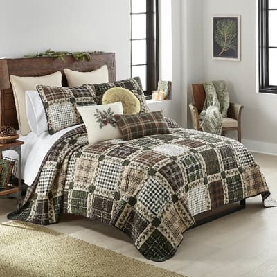 Donna Sharp Pine Patch 3 Piece Cotton Queen Quilt Set