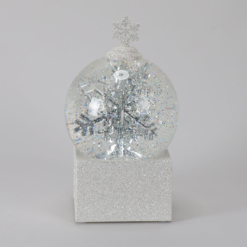 Acrylic Spinning Snowflake Glitter Globe Cracker Barrel