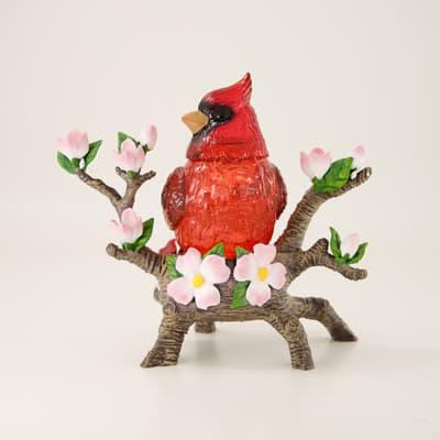 Cardinal on Branch Glitter Globe