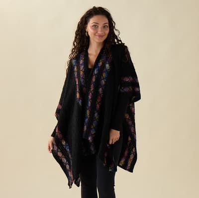 Multi Trim Ruana