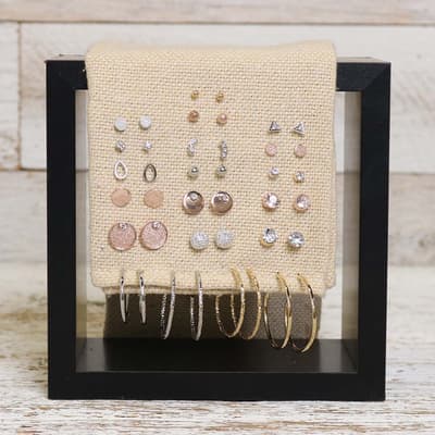 Stud and Hoop 20 Pair Earring Set