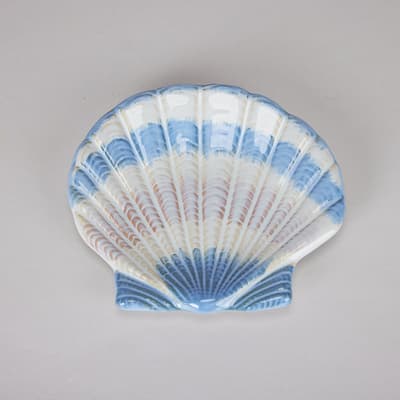 Shell Stoneware Tidbit Plate