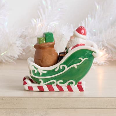 Santa Sleigh Salt and Pepper Set