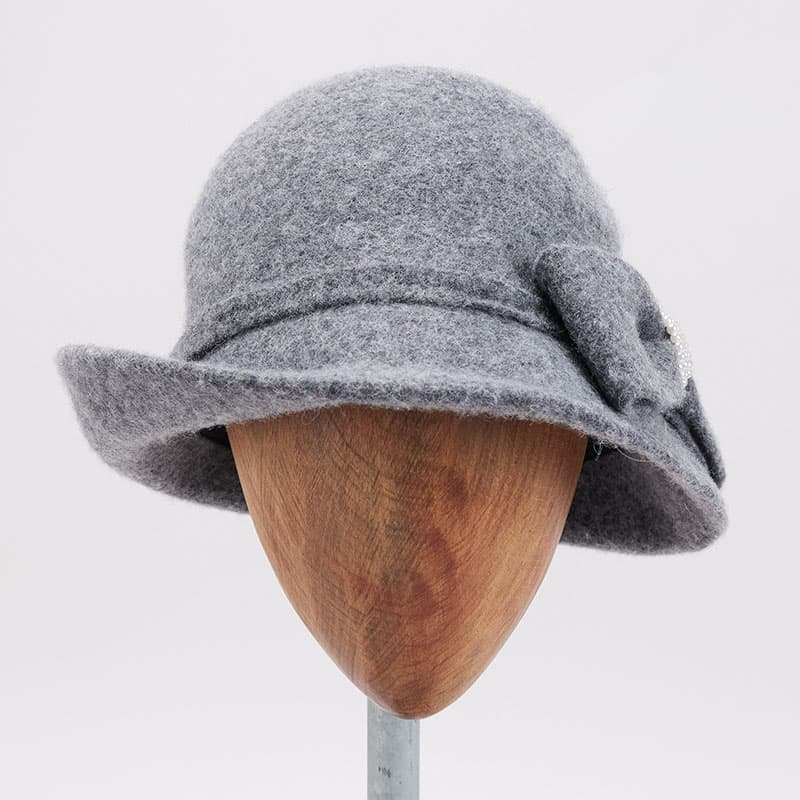 Gray cloche hot sale hat